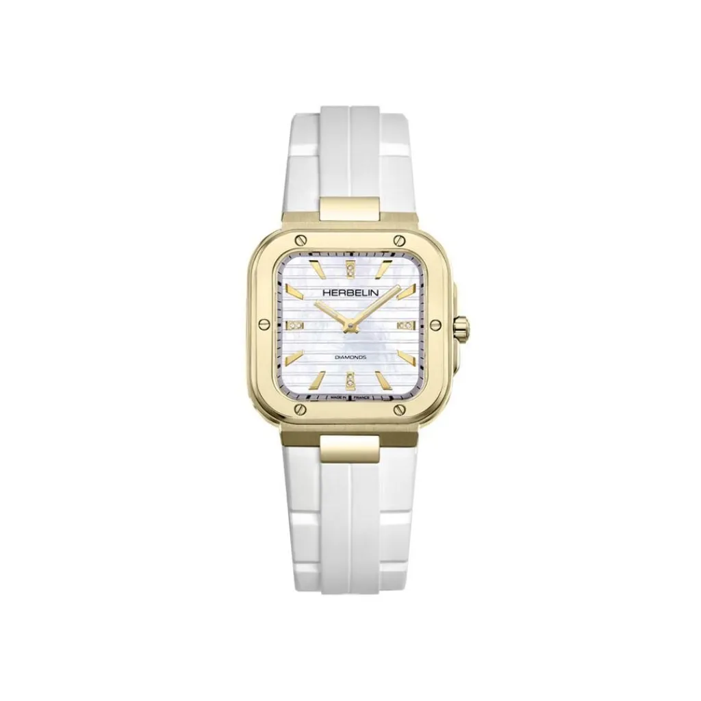 HERBELIN Montre Cap Camarat Square Nacre Blanche Hot