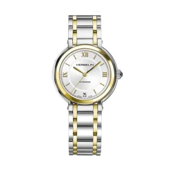 HERBELIN Montre Galet Blanc cadran bicolore fond blanc bracelet acier bicolore Online