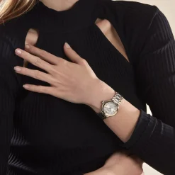 HERBELIN Montre Galet Blanc cadran bicolore fond blanc bracelet acier bicolore Online