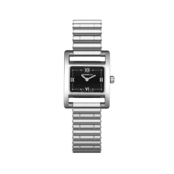 HERBELIN Montre V Eme Avenue Noir cadran argenté fond noir bracelet métal argenté Discount