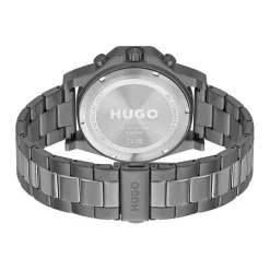 HUGO Montre Brave Bleu cadran gris fond bleu bracelet acier gris Sale