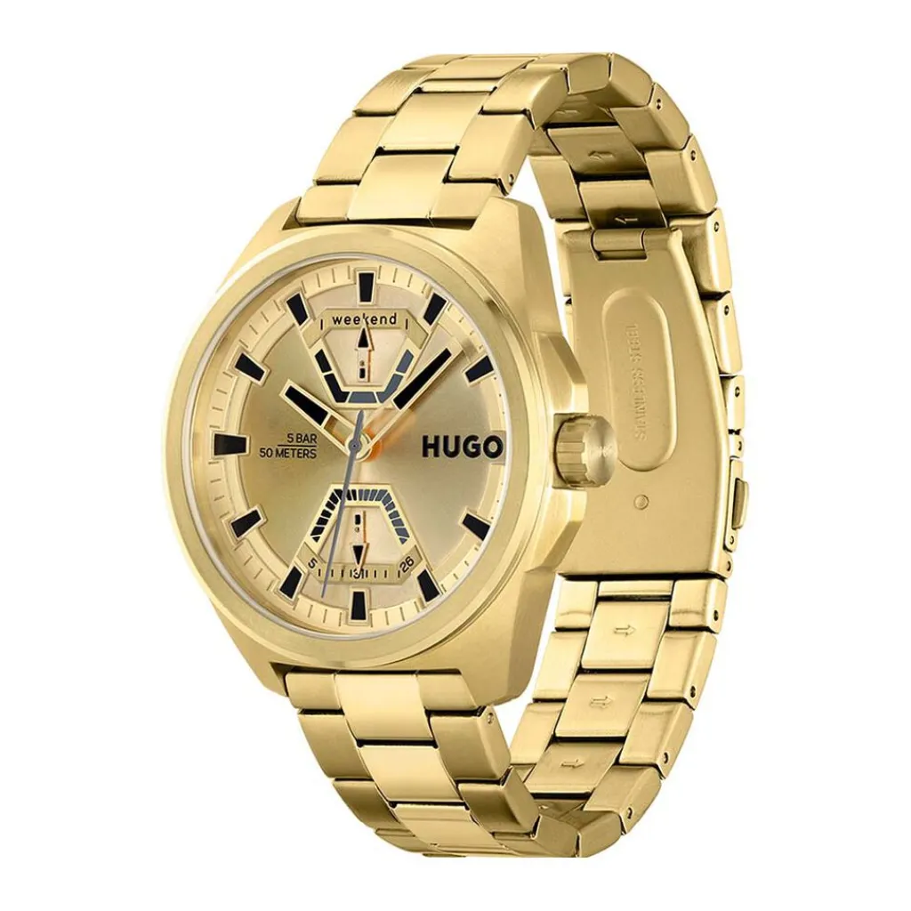 HUGO Montre Expose Doré Clearance