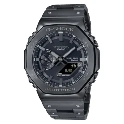 CASIO G-SHOCK Montre Hybride Classic Noir cadran gris fond noir bracelet acier gris Hot