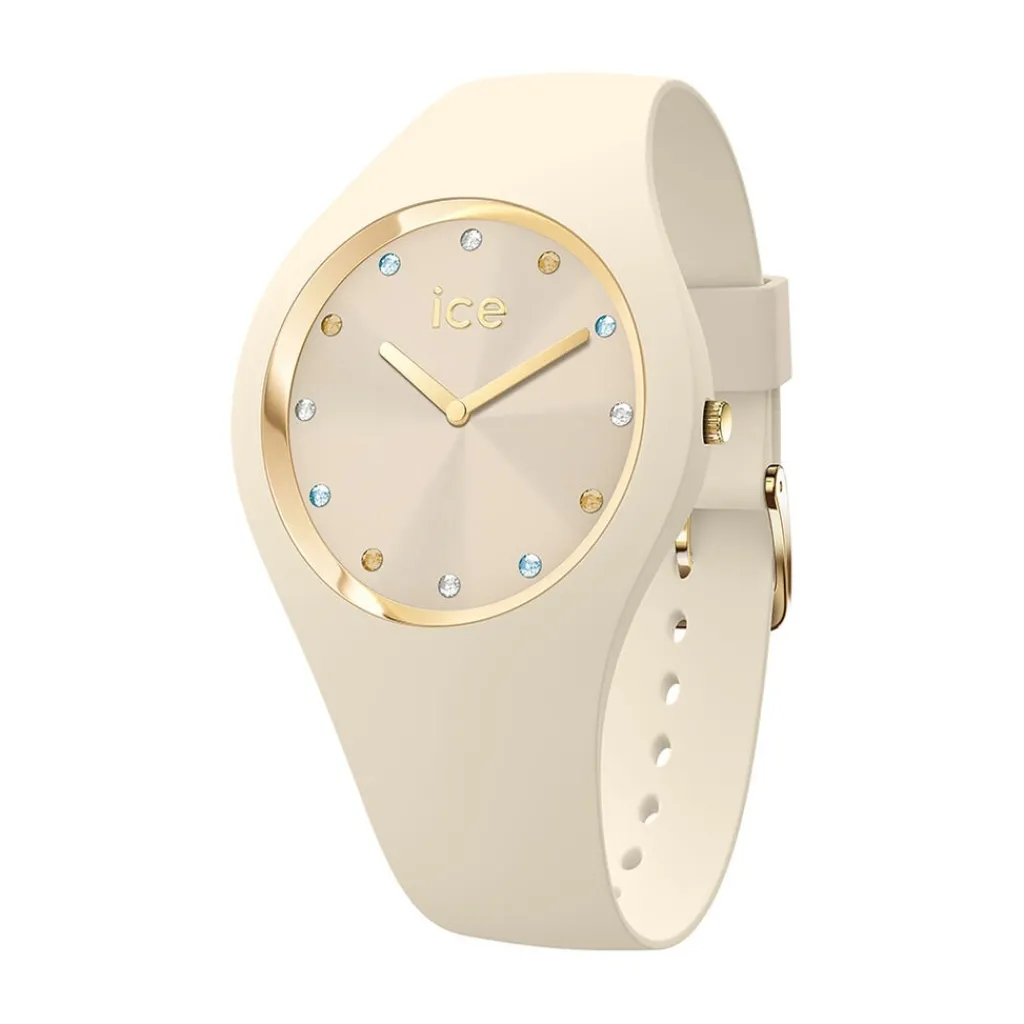 ICE WATCH Montre Cosmos Beige cadran doré fond beige bracelet silicone beige Best