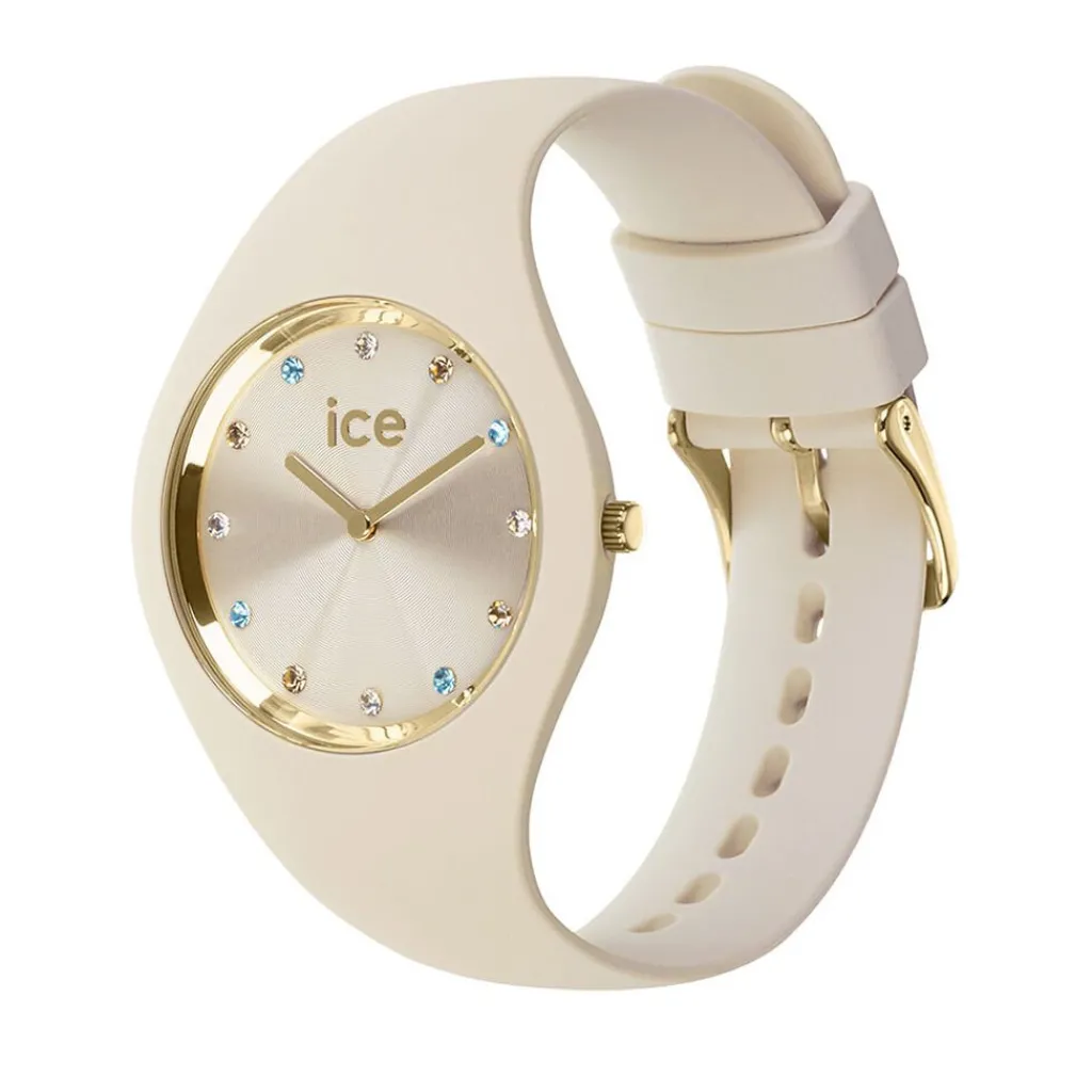 ICE WATCH Montre Cosmos Beige cadran doré fond beige bracelet silicone beige Best