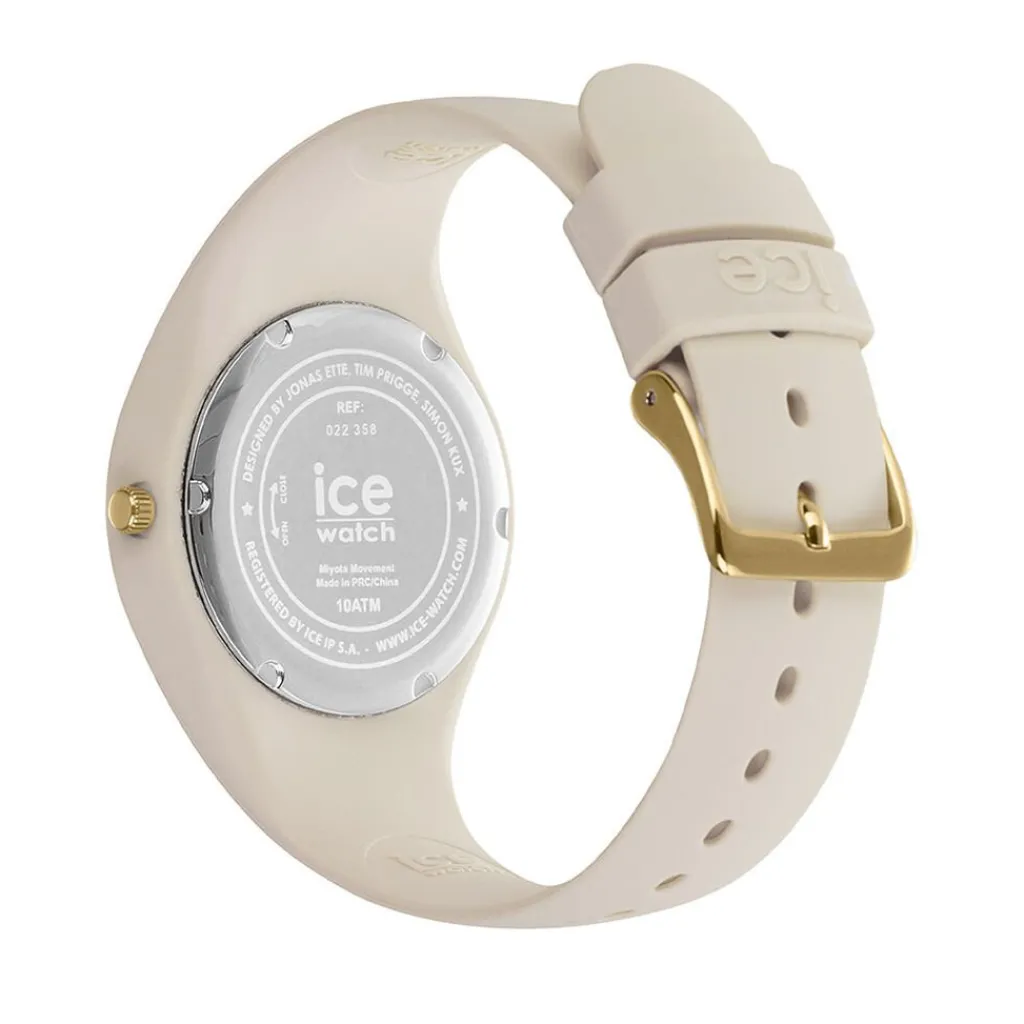 ICE WATCH Montre Cosmos Beige cadran doré fond beige bracelet silicone beige Best