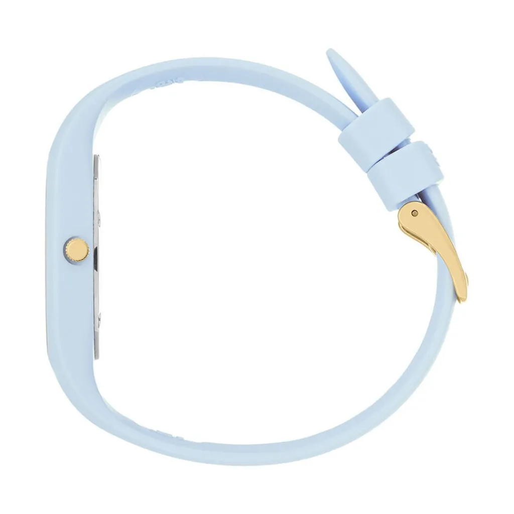 ICE WATCH Montre Cosmos Beige cadran doré fond bleu sky bracelet silicone bleu sky New