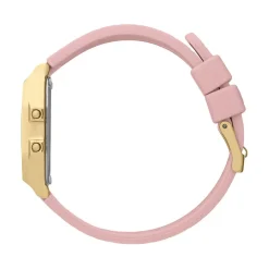 ICE WATCH Montre Digit Retro Rose cadran doré bracelet silicone rose Outlet