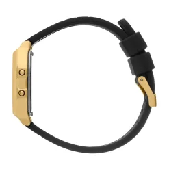 ICE WATCH Montre Digit Retro Dore cadran doré bracelet silicone noir New