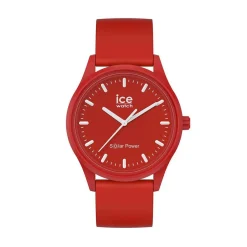 ICE WATCH Montre Solar Power Rouge cadran rouge fond rouge bracelet silicone rouge Clearance