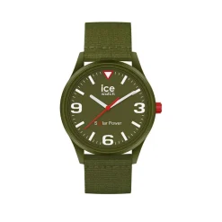 ICE WATCH Montre Solar Power Kaki cadran kaki fond kaki bracelet plastique kaki Discount