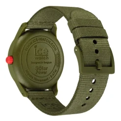ICE WATCH Montre Solar Power Kaki cadran kaki fond kaki bracelet plastique kaki Discount