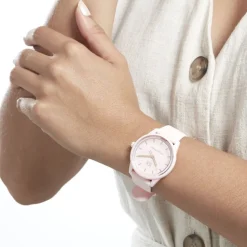 ICE WATCH Montre Solar Power Rose cadran rose fond rose bracelet silicone rose Hot