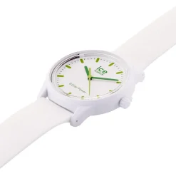 ICE WATCH Montre Solar Power Blanc cadran blanc fond blanc bracelet silicone blanc Best