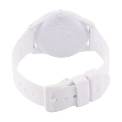 ICE WATCH Montre Solar Power Blanc cadran argenté fond rose bracelet silicone blanc Best