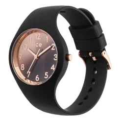 ICE WATCH Montre Sunset Degrade Arc En Ciel cadran noir fond multicolore bracelet silicone noire Clearance