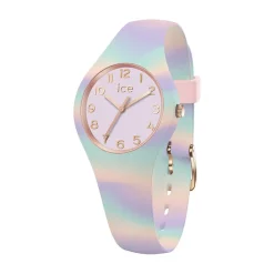 ICE WATCH Montre Tie And Dye Mauve cadran bicolore doré / rose fond mauve bracelet silicone tricolore Sale