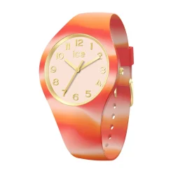ICE WATCH Montre Tie And Dye Beige cadran doré fond beige bracelet silicone tricolore Discount