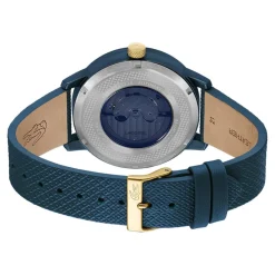LACOSTE Montre .12.12 Automatique Bleu cadran bleu fond bleu bracelet cuir de veau bleu Outlet