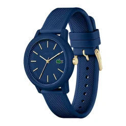 LACOSTE Montre 12.12 Bleu cadran bleu fond bleu bracelet silicone bleu Sale