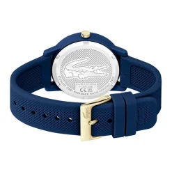 LACOSTE Montre 12.12 Bleu cadran bleu fond bleu bracelet silicone bleu Sale