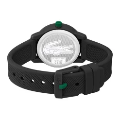 LACOSTE Montre 12.12 Kids Noir cadran noir fond noir bracelet silicone noir Sale