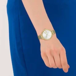 LACOSTE Montre Cannes Argente cadran dore fond argenté bracelet acier doré Clearance