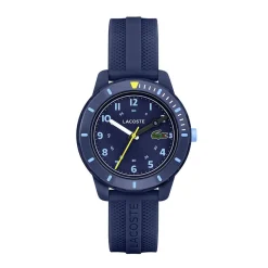 LACOSTE Montre Mini Tennis Bleu cadran bleu fond bleu bracelet silicone bleu Hot