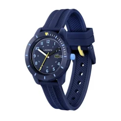 LACOSTE Montre Mini Tennis Bleu cadran bleu fond bleu bracelet silicone bleu Hot