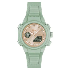 LACOSTE Montre Lc33 Crème cadran vert fond cr&egrave;me bracelet silicone vert Discount
