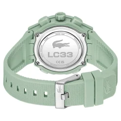 LACOSTE Montre Lc33 Crème cadran vert fond cr&egrave;me bracelet silicone vert Discount