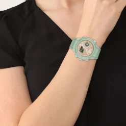 LACOSTE Montre Lc33 Crème cadran vert fond cr&egrave;me bracelet silicone vert Discount