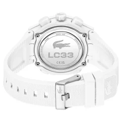 LACOSTE Montre Lc33 Crème cadran blanc fond cr&egrave;me bracelet silicone blanc Clearance