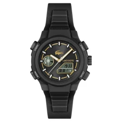 LACOSTE Montre Lc33 Noir cadran noir fond noir bracelet silicone noir Online