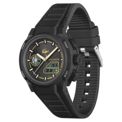 LACOSTE Montre Lc33 Noir cadran noir fond noir bracelet silicone noir Online