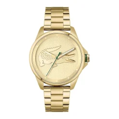 LACOSTE Montre Le Croc Champagne cadran doré fond champagne bracelet acier doré Best