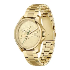 LACOSTE Montre Le Croc Champagne cadran doré fond champagne bracelet acier doré Best
