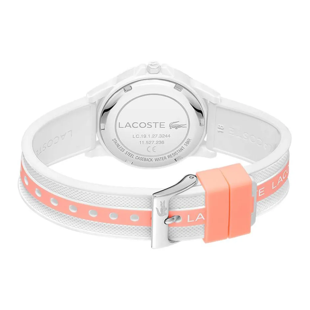 LACOSTE Montre Teen/rider Blanc cadran blanc fond blanc bracelet silicone blanc Clearance