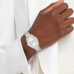 LACOSTE Montre Tuilerie Argenté cadran argenté fond argenté bracelet acier argenté