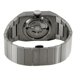 LIP Montre Big Titane Noir cadran gris fond noir bracelet titane gris Hot