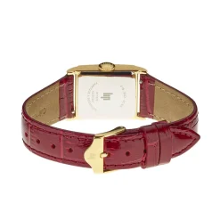 LIP Montre Churchill C18 Bordeaux cadran doré fond bordeaux bracelet cuir de vache bordeaux Sale