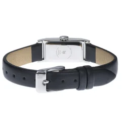 LIP Montre Churchill T13 Argenté cadran argenté fond argenté bracelet cuir de vache noir Online