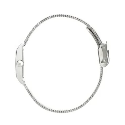 LIP Montre Churchill T13 Blanc cadran argenté fond blanc bracelet acier argenté New