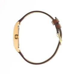 LIP Montre Churchill T24 Champagne cadran doré fond champagne bracelet cuir marron Clearance