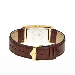 LIP Montre Churchill T24 Champagne cadran doré fond champagne bracelet cuir marron Clearance