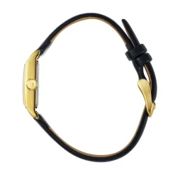 LIP Montre Churchill T13 Champagne cadran doré fond champagne bracelet cuir de vache noir