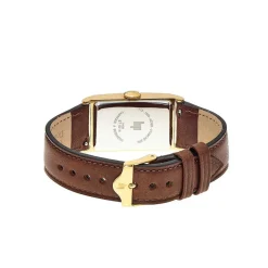 LIP Montre Churchill T18 Doré cadran doré fond doré bracelet cuir marron Hot