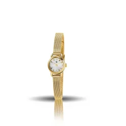 LIP Montre Henriette 19 Argenté cadran doré fond argenté bracelet acier doré Outlet
