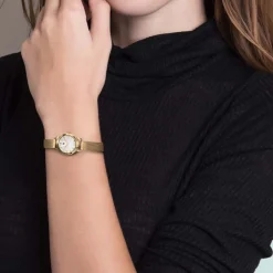 LIP Montre Henriette 19 Argenté cadran doré fond argenté bracelet acier doré Outlet