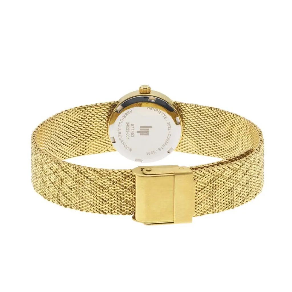 LIP Montre Henriette 22 Nacre Blanche cadran doré fond nacre blanche bracelet acier doré Best
